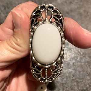 Large ring with white stone